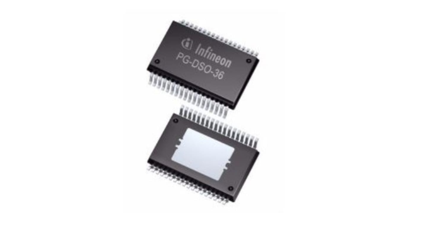 Infineon LDO稳压芯片, 5.1 V输出, 1.6A最大输出, 12路输出, DSO, 36针, 10mV精度