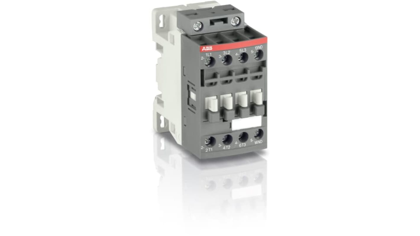 ABB AF-B - 1 1SBL1 Contactor, 20 → 60 V DC Coil, 3-Pole, 4 A, 5.5 kW, 1NC, 3NO