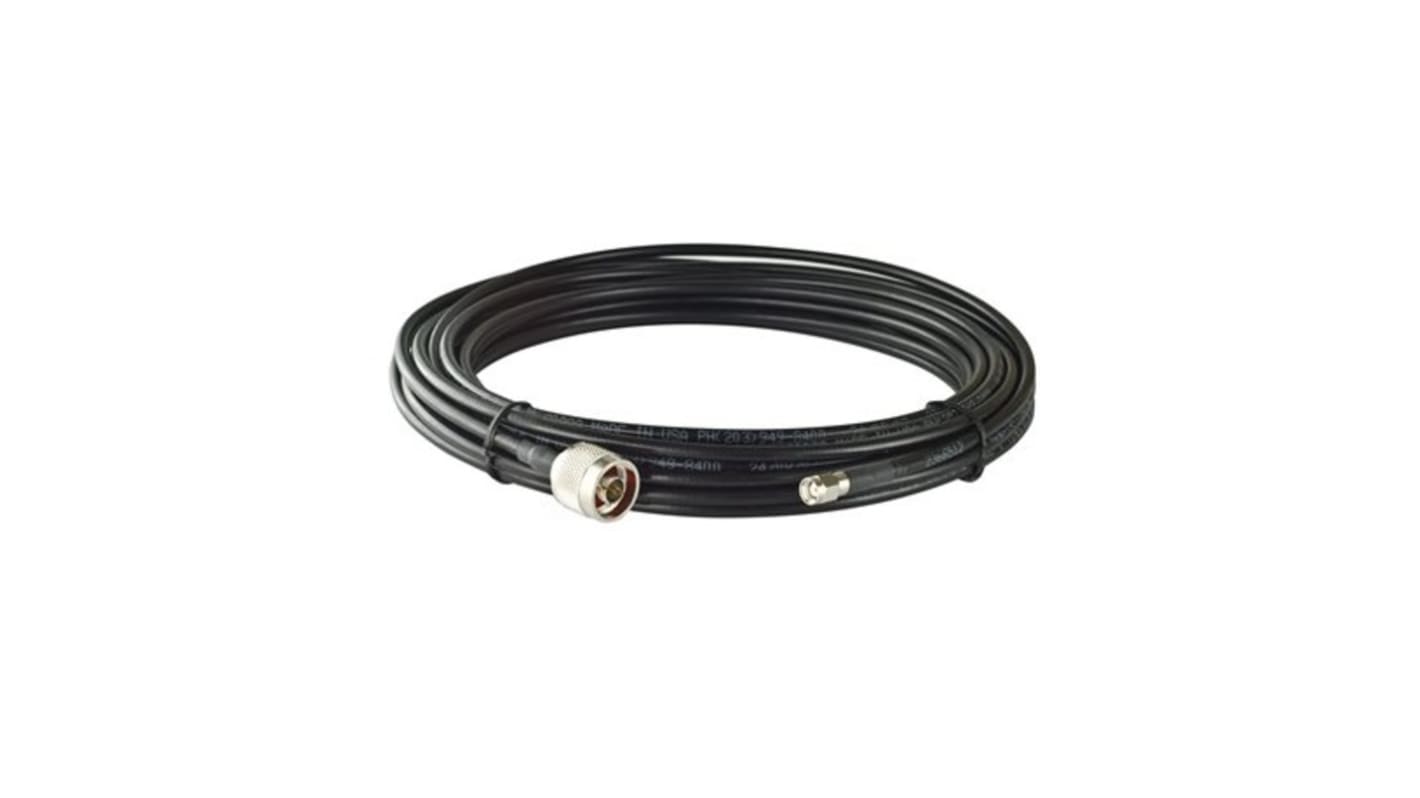 MOXA Male N Type to RP-SMA Coaxial Cable, LMR-195 LITE Coaxial, Terminated