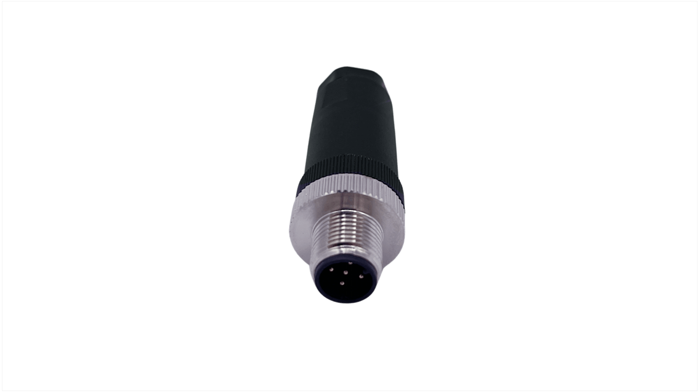 Norcomp Circular Connector, 5 Contacts, Free Hanging, M12 Connector, Plug, Male, IP66