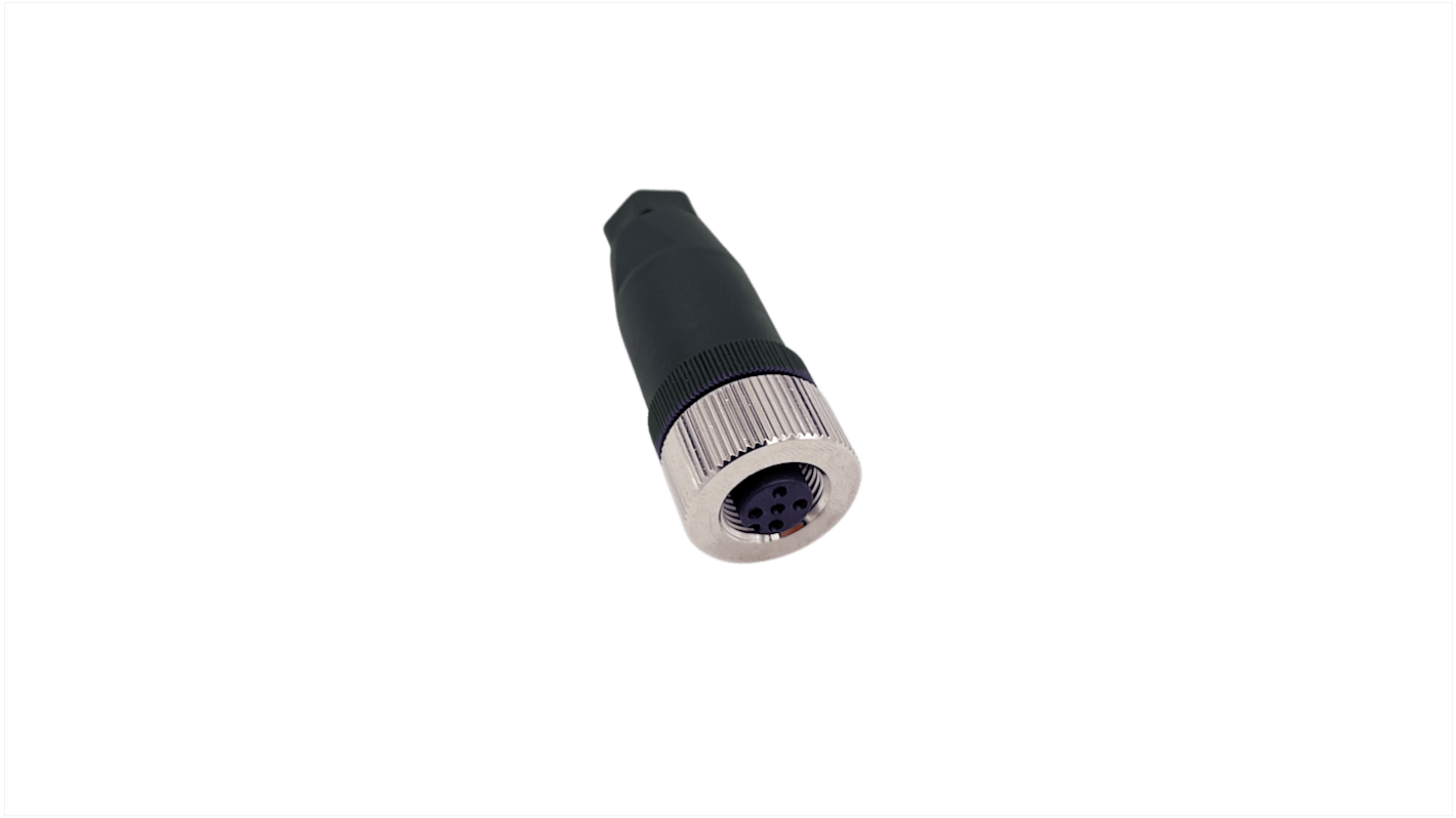 Norcomp M12 Cirkulær konnektor 5-Polet Stik, fatning, Frithængende med Hun Kontakter, IP66
