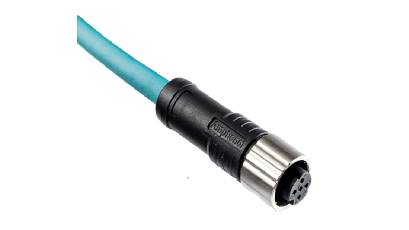 Złącze wielostykowe przemysłowe 8-pinowe Miniaturowe Montaż na kablu Gniazdo Amphenol Industrial