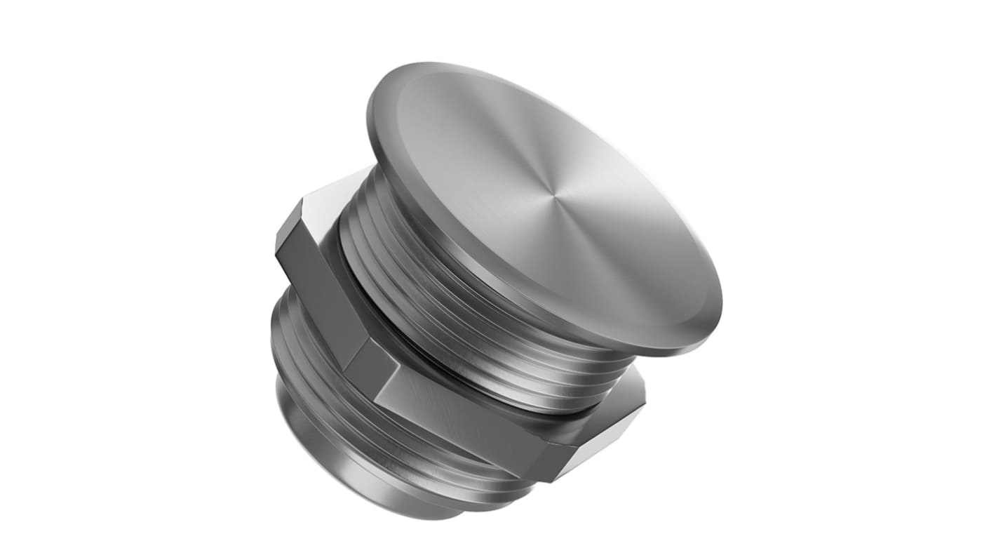 RS PRO Piezo Switch, Momentary (NO), SPST, IP69, Flexible Wire, 200mA, -20 → +75°C Natural Aluminium