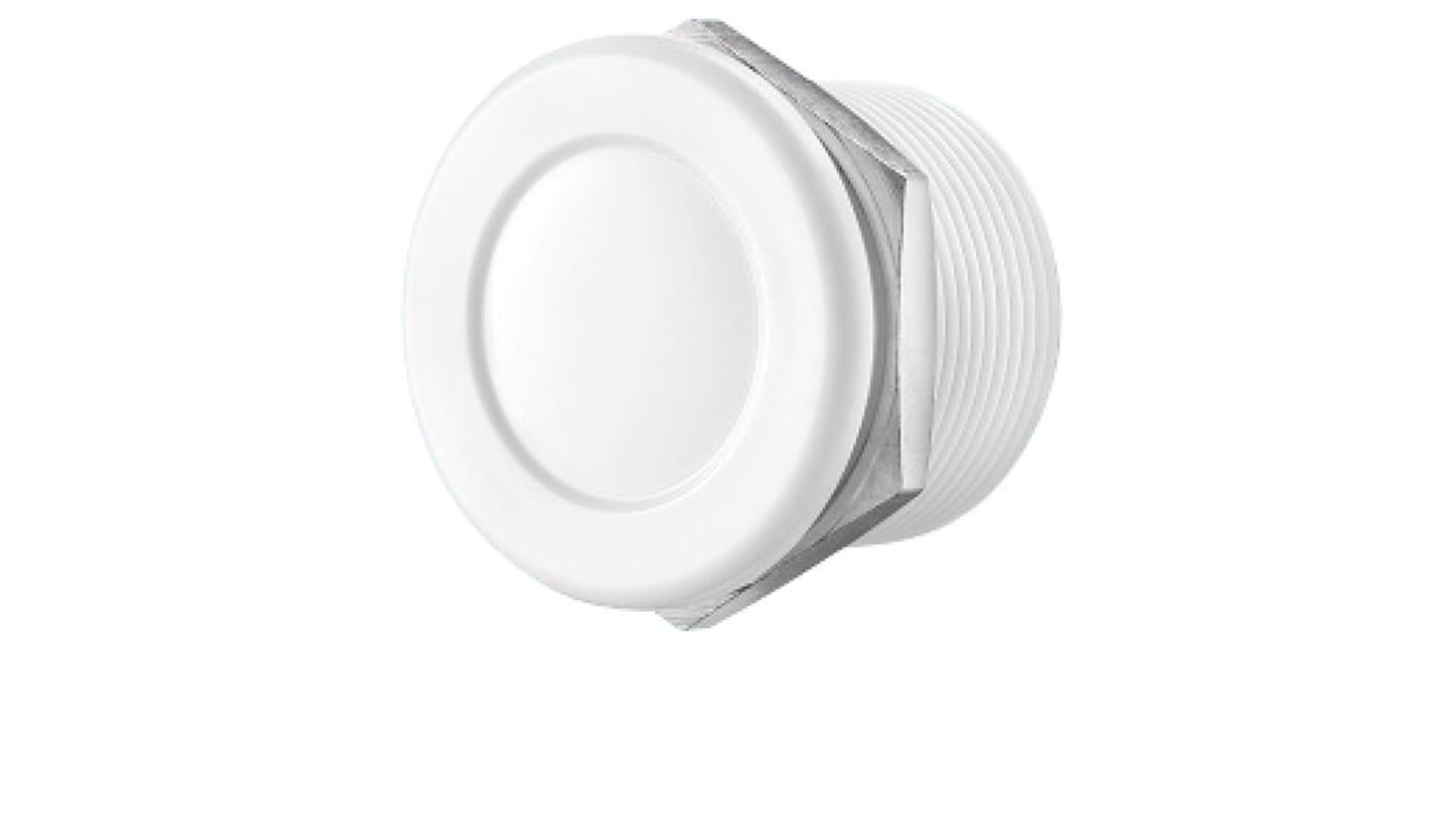 RS PRO Illuminated Piezo Switch, Momentary (NO), SPST, IP69, Flexible Wire, 200mA, -20 → +70°C White