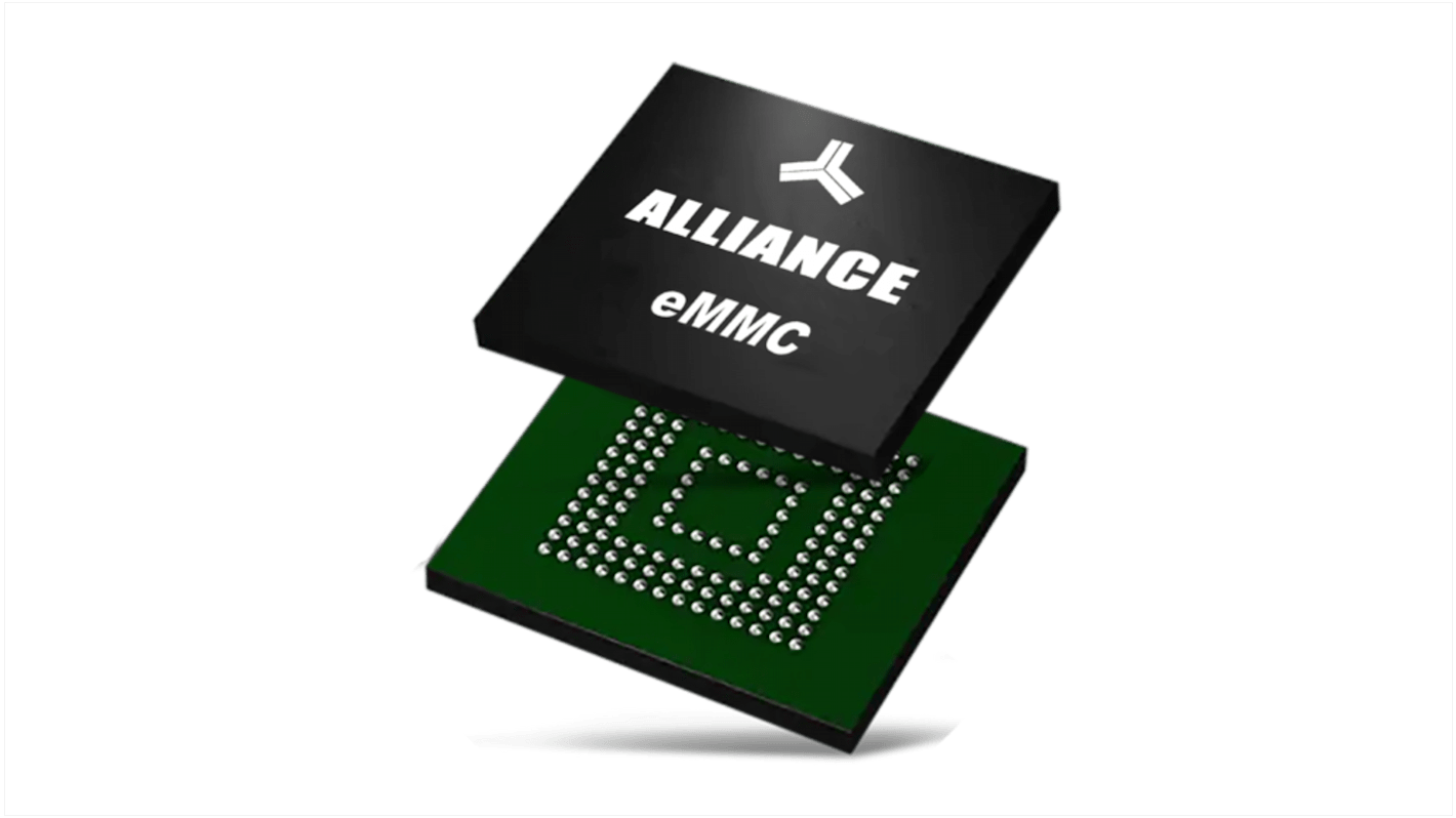 Alliance Memory NAND 16GByte eMMC Flash Memory 153-Pin FBGA, ASFC16G31M-51BIN