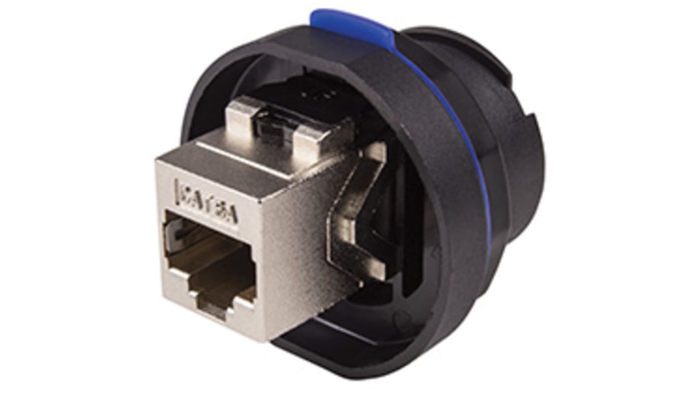 AXINDUS Single-Port RJ45 Female RJ45 CAT.6A IP68 Coupler, Cat6a, Shielded