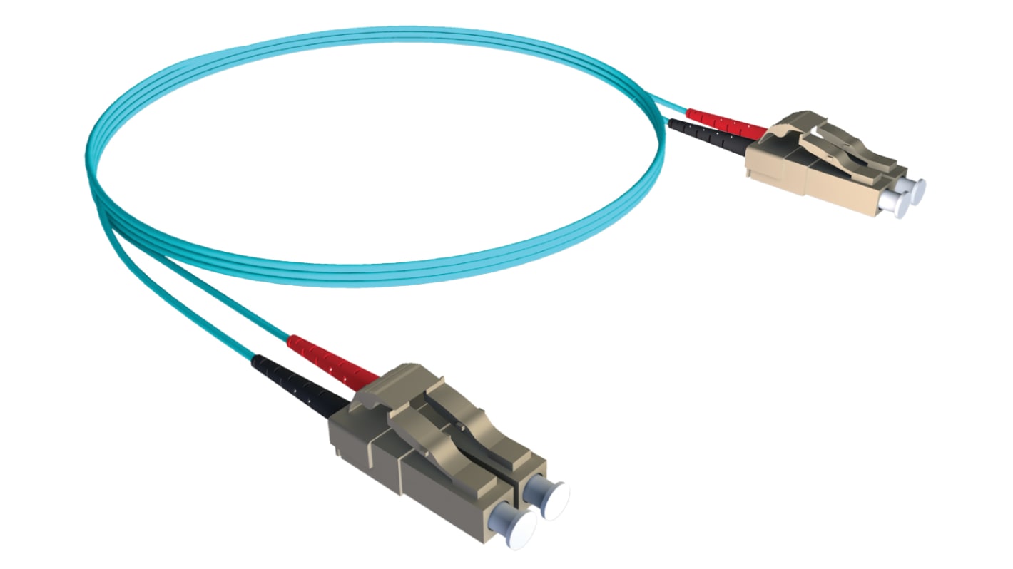 CAE Multimedia Connect to LC OM3 Multi Mode Fibre Optic Cable, 50μm, 1m