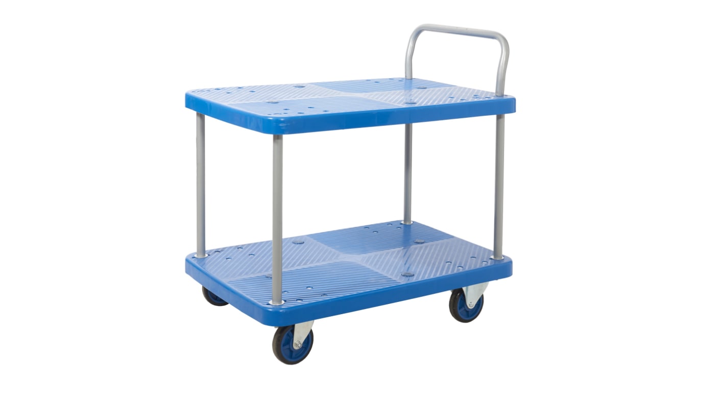 RS PRO Plattformwagen, Polypropylen Flachbett , bis 300kg, 900 x 600 x 930mm