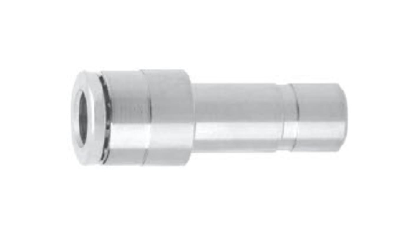 Norgren PNEUFIT 10 Series Straight Fitting, Push In 6 mm to Push In 8 mm, Tube-to-Tube Connection Style, 10023