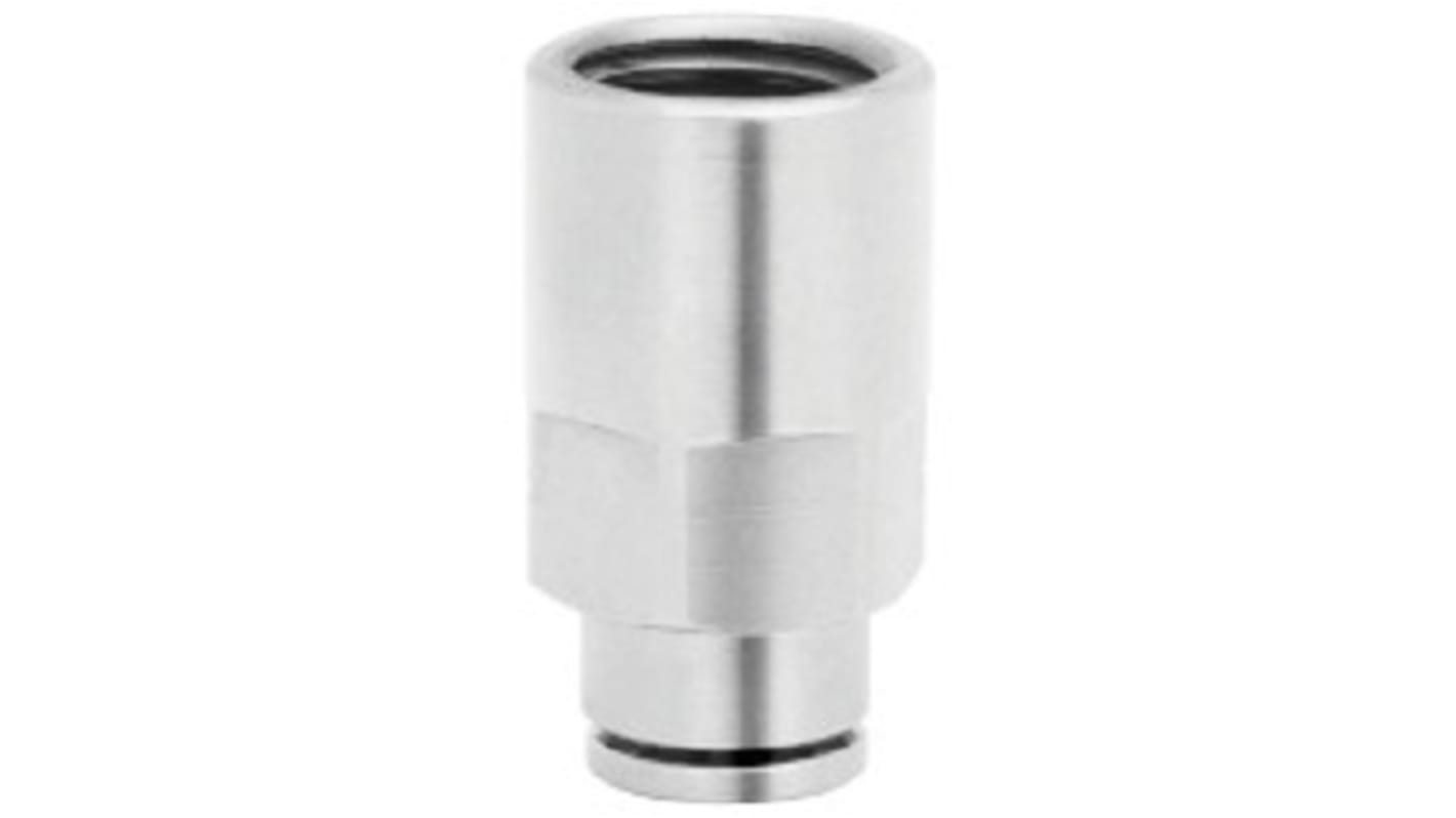 Norgren PNEUFIT 10 Series Straight Threaded Adaptor, G 1/4 Male to Push In 6 mm, Threaded-to-Tube Connection Style,