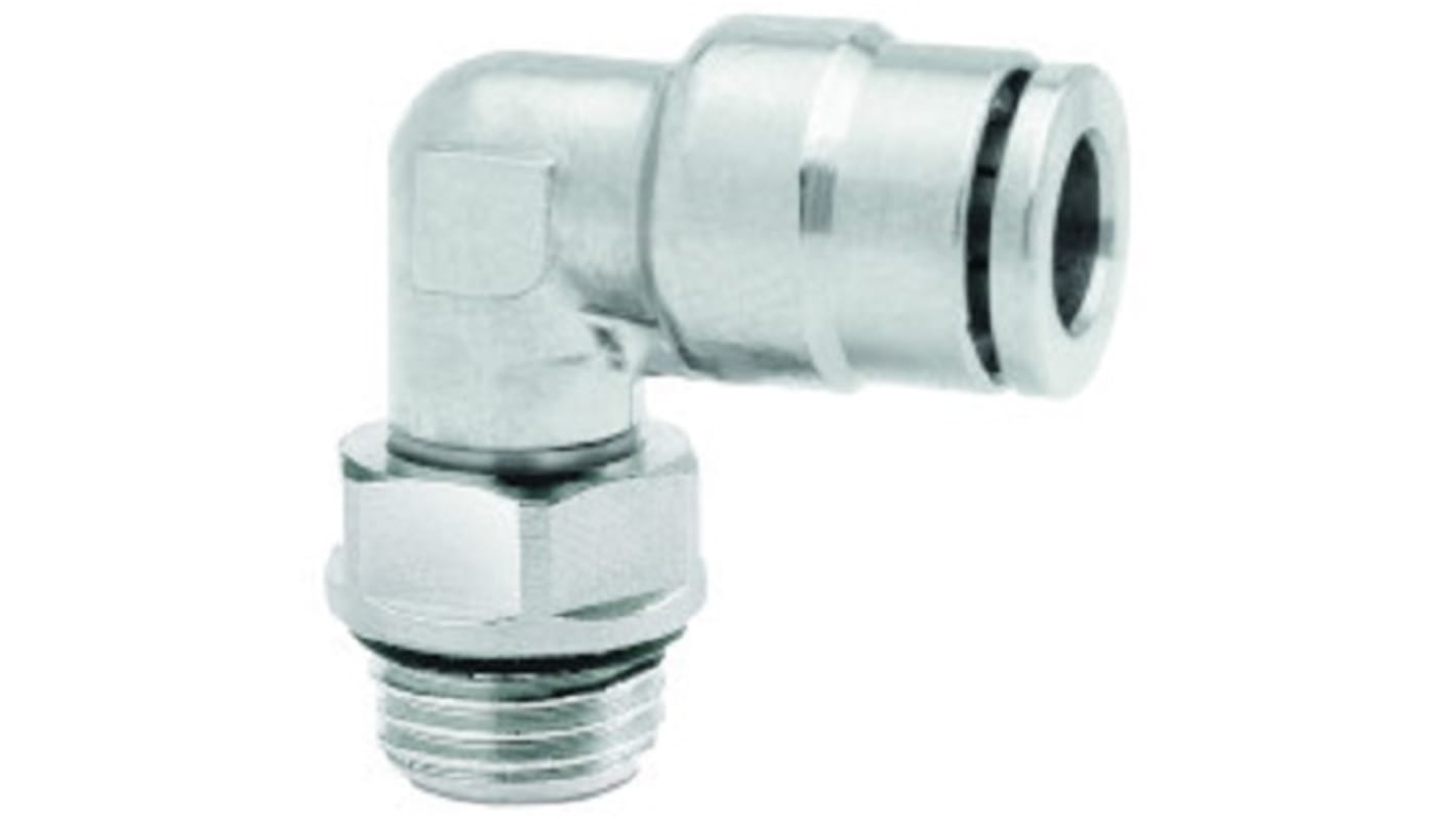 Norgren PNEUFIT 10 Series Straight Threaded Adaptor, G 1/8 Male to Push In 6 mm, Threaded-to-Tube Connection Style