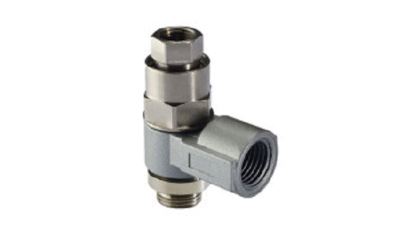 Norgren PNEUFIT 10 Series Straight Threaded Adaptor, G 1/8 Male to G 1/8 Female, Threaded-to-Tube Connection Style