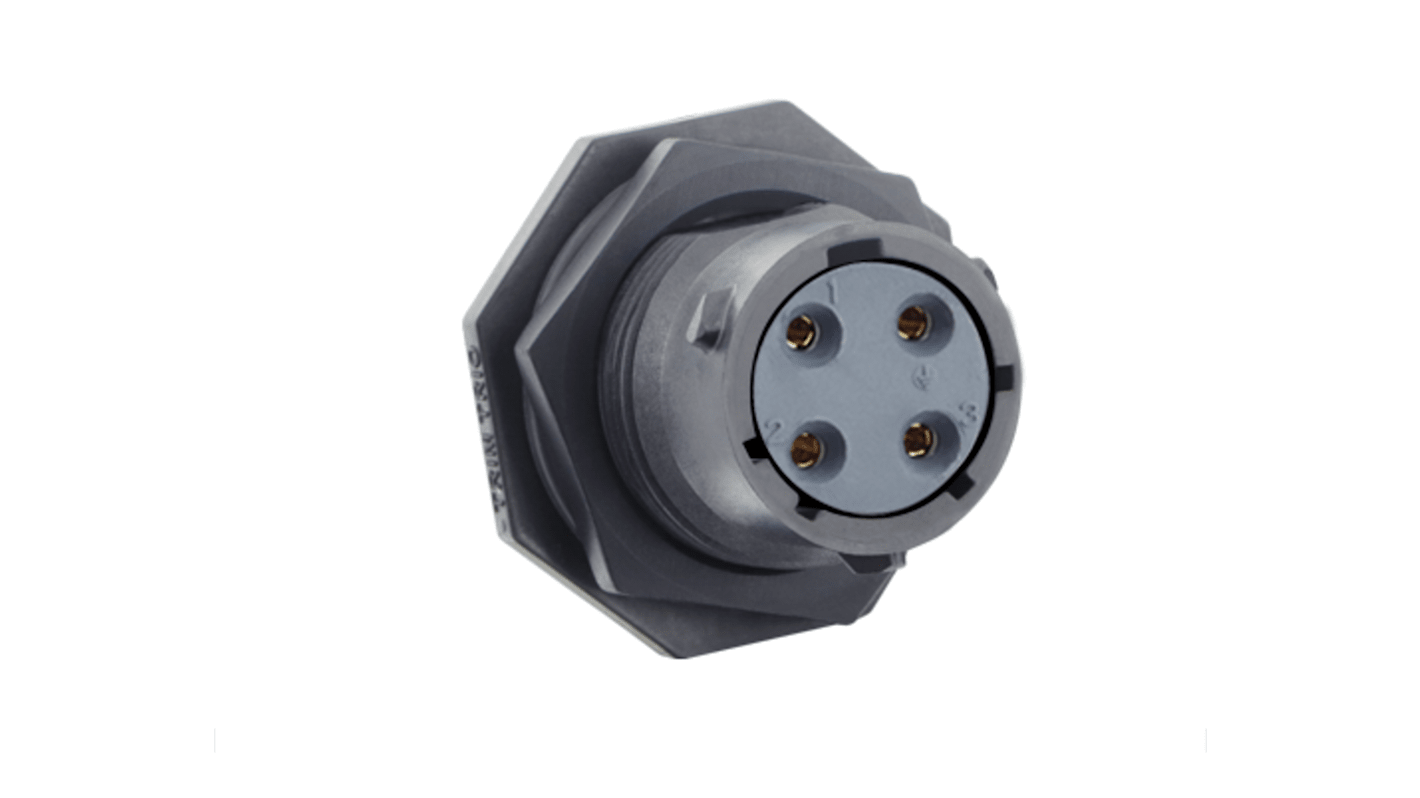 Souriau Sunbank by Eaton Circular Connector, 4 Contacts, Cable Mount, Socket