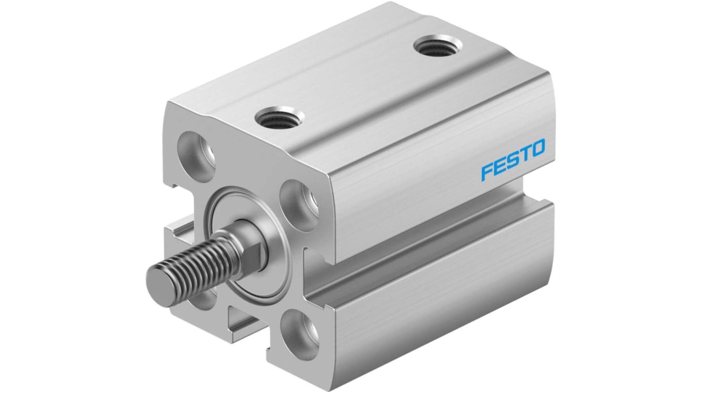 Festo Pneumatic Compact Cylinder - 8091424, 12mm Bore, 10mm Stroke, ADN-S Series, Double Acting