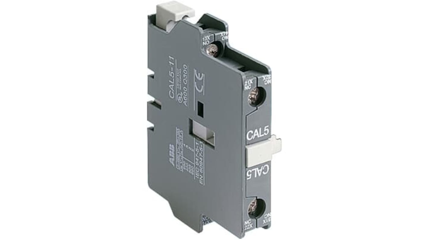 ABB Auxiliary Contact Block, 2 Contact, 1NC + 1NO, Side Mount 1SBN01