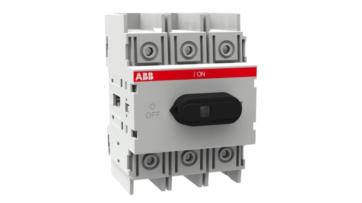 Interruptor seccionador ABB Bastidor cerrado, 125A, 3 125A OT125 1SCA0