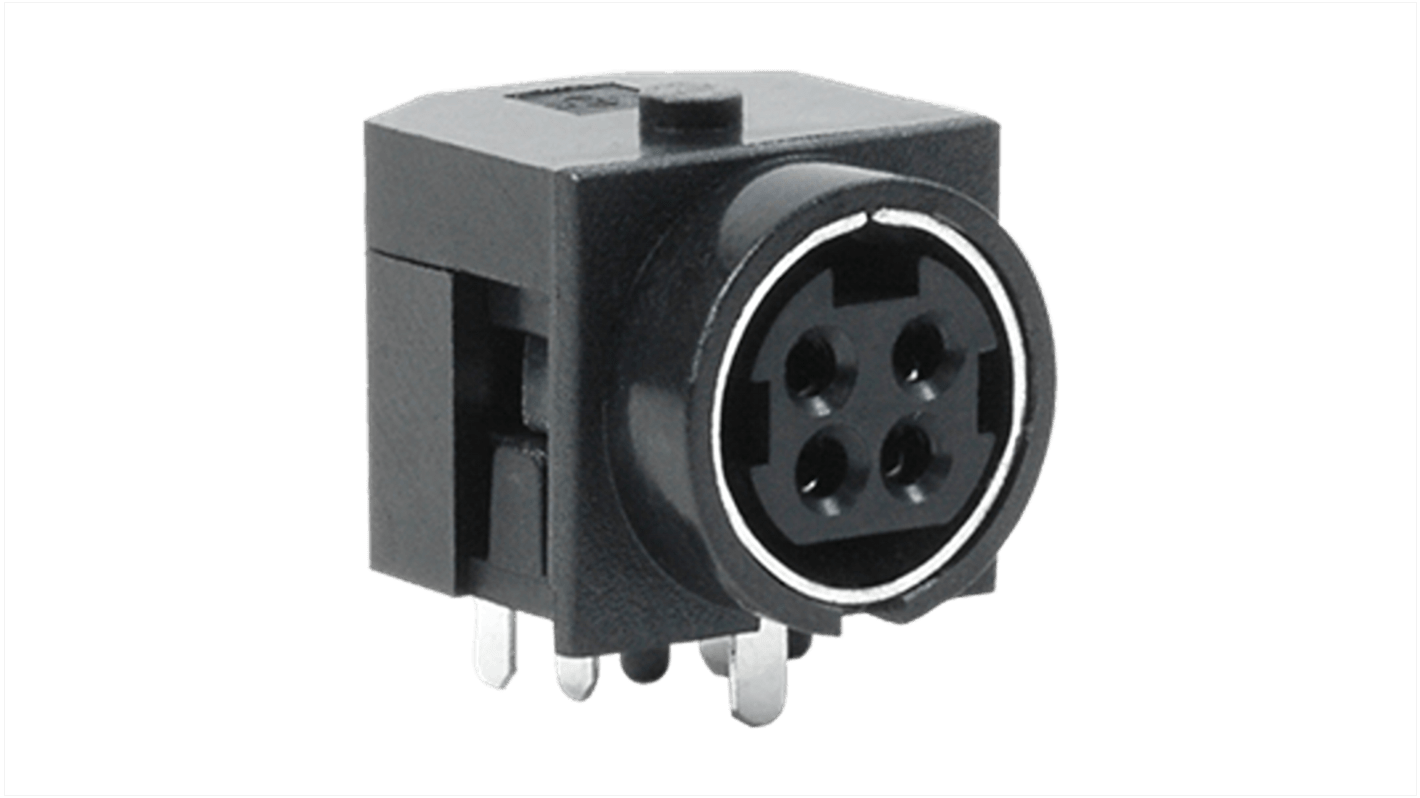 CUI Devices 4 Pole Din, Female, Through Hole