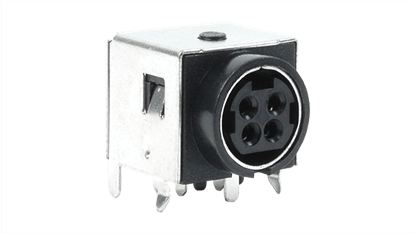 CUI Devices 4 Pole Din, Female, Through Hole