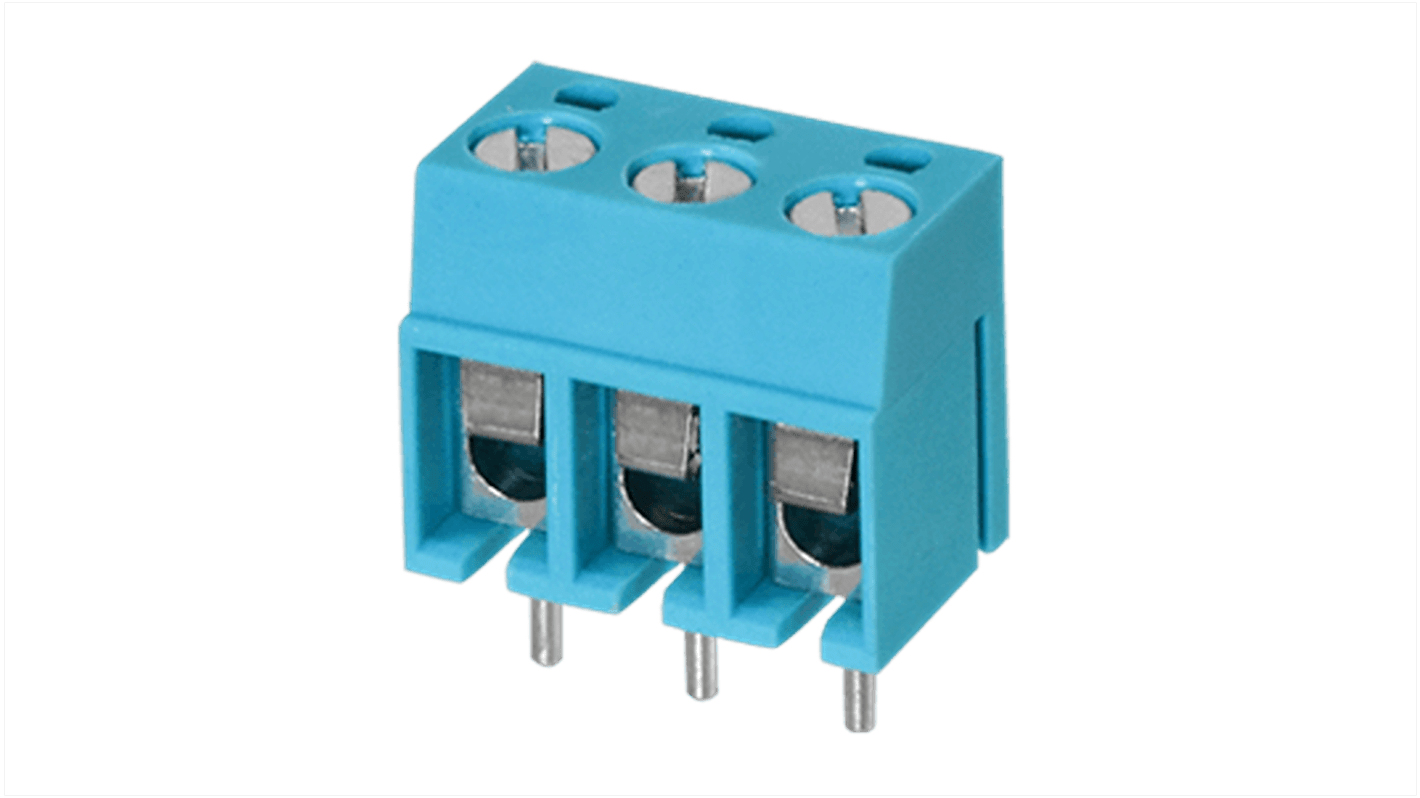 Same Sky PCB Terminal Block, 3-Contact, 5mm Pitch, Screw Mount