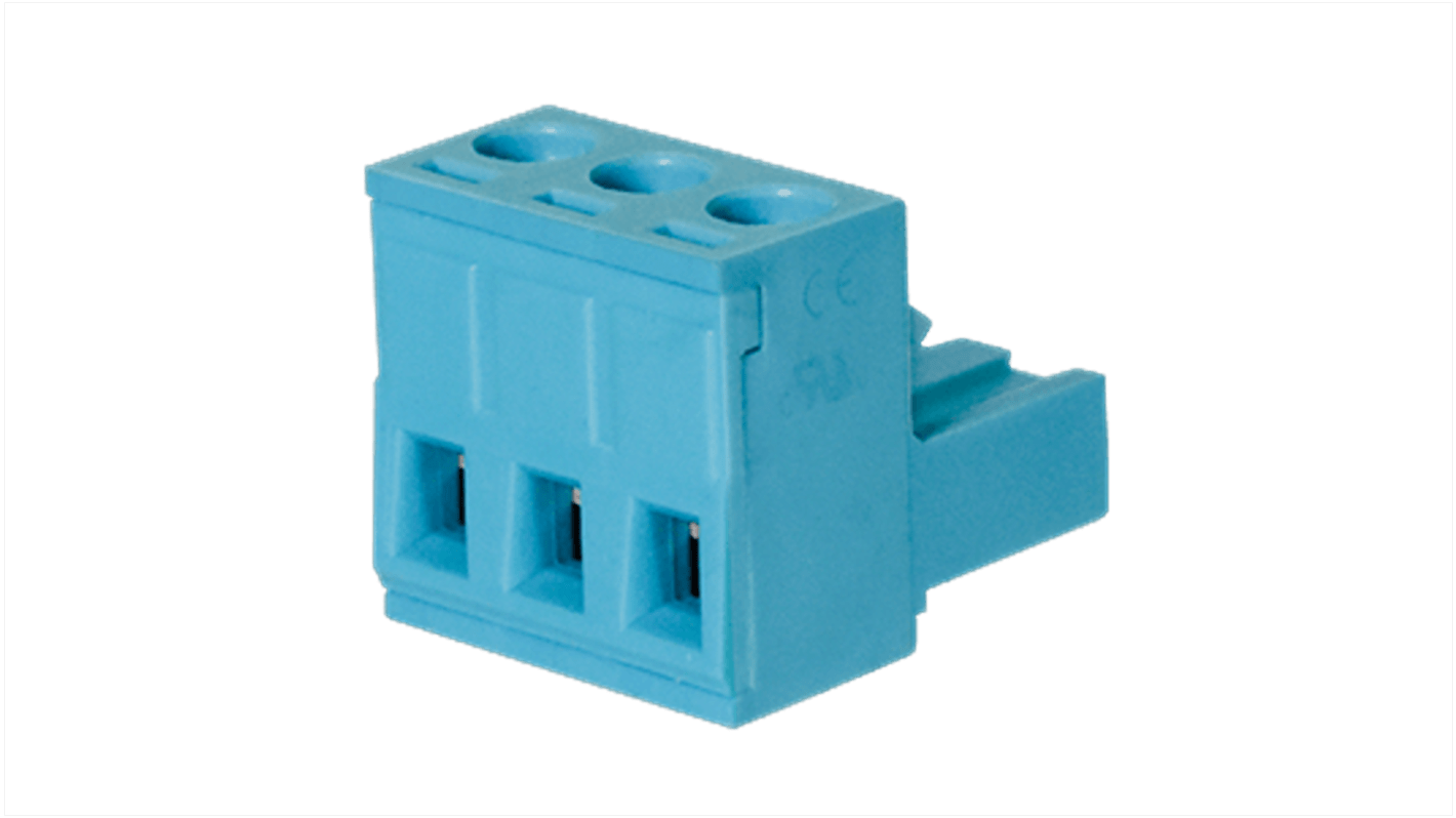 Same Sky, 5.08mm Pitch, 3 Way, Pluggable Terminal Block, Plug, PCB Mount, TBP01P1-508-03BE