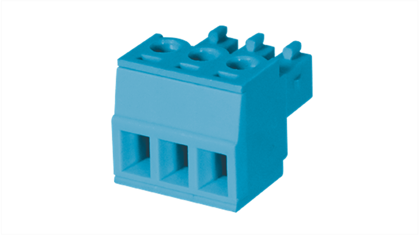 Same Sky, 3.81mm Pitch, 3 Way, Pluggable Terminal Block, Plug, Screw Mount, TBP02P1-381-03BE