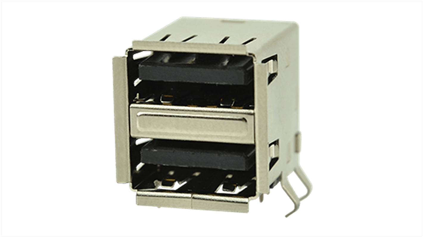Same Sky Horizontal, Through Hole Type Standard A Type 2 USB Connector