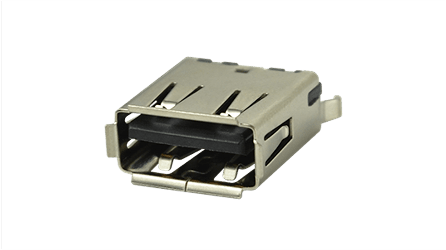 CUI Devices Horizontal, Through Hole Type Standard A Type 2 USB Connector