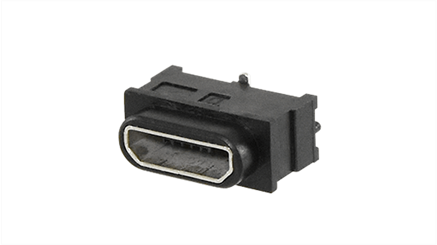 CUI Devices Horizontal, SMT Type Micro B Type 2 IP67 USB Connector