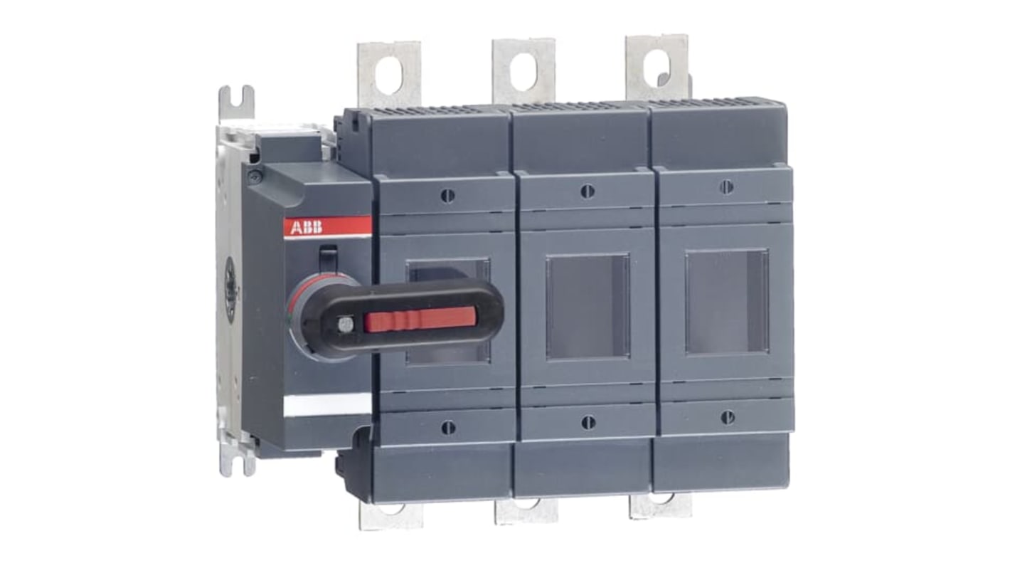 Interruptor seccionador con fusible ABB Bastidor cerrado, 250A, 3, Fusible NH0, NH1 250A OS 1SCA02