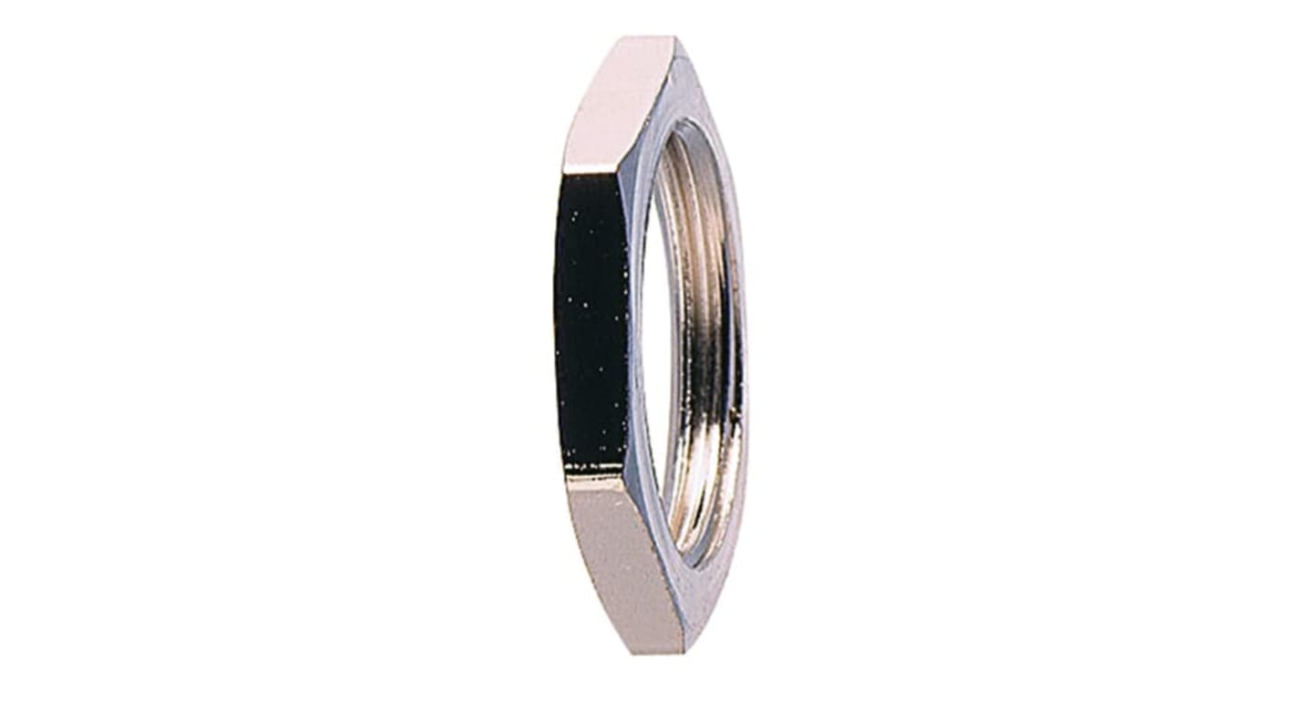 Thomas & Betts Metallic Nickel Plated Brass Cable Gland Locknut, M20 Thread