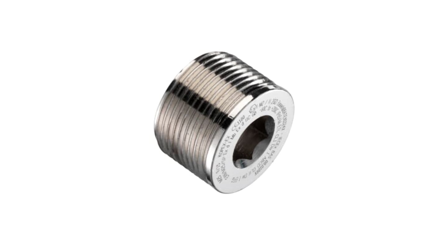 ABB Stopping Plug, M32, Nickel Plated Brass, Threaded