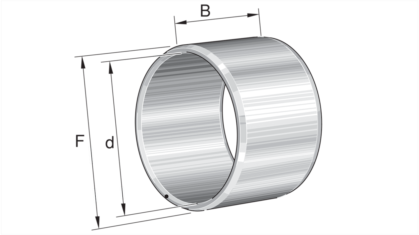 INA Innenring für Rollenlager Typ Zylindrisch, Innen-Ø 6mm / Außen-Ø 9mm, Breite 16mm