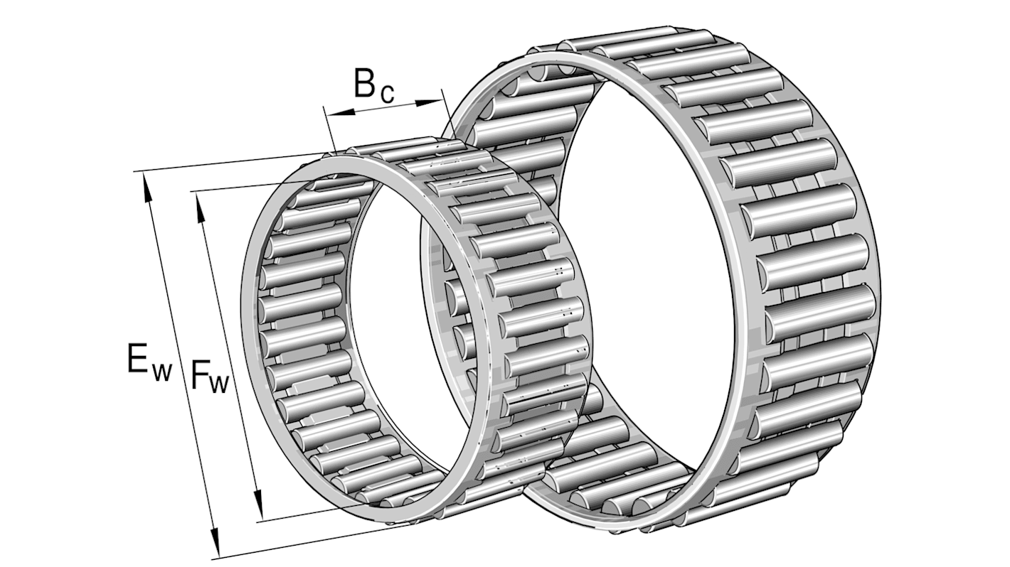 INA Rollenlager Typ Nadel, Innen-Ø 10mm / Außen-Ø 13mm, Breite 10mm