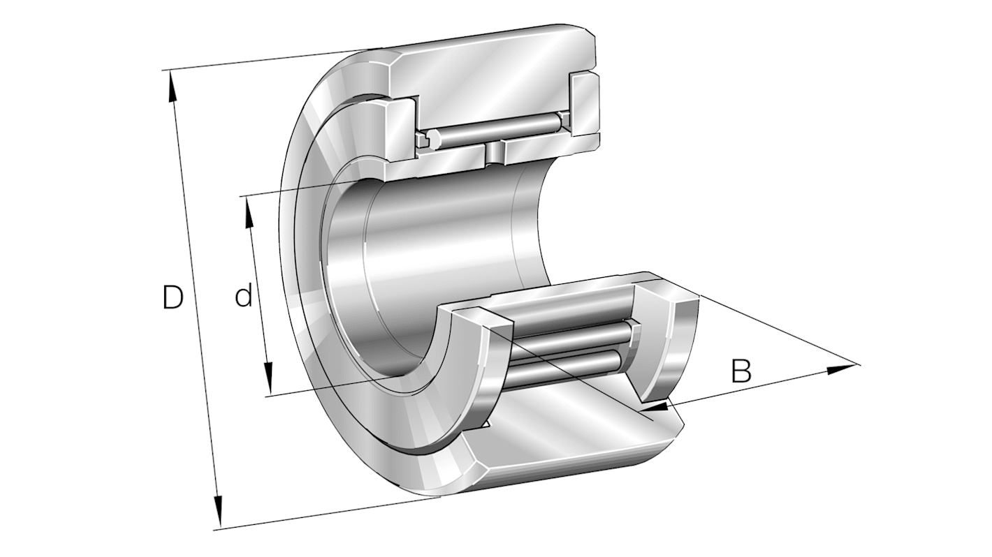 Yoke Type Track Roller Track Roller NATR6, 6mm ID, 19mm OD
