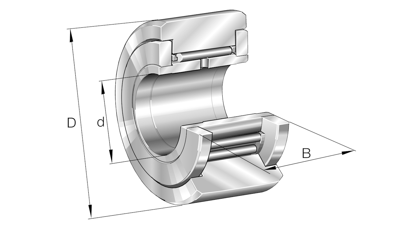 Cuscinetto a rullo INA, Ø 24mm, foro int. 8mm