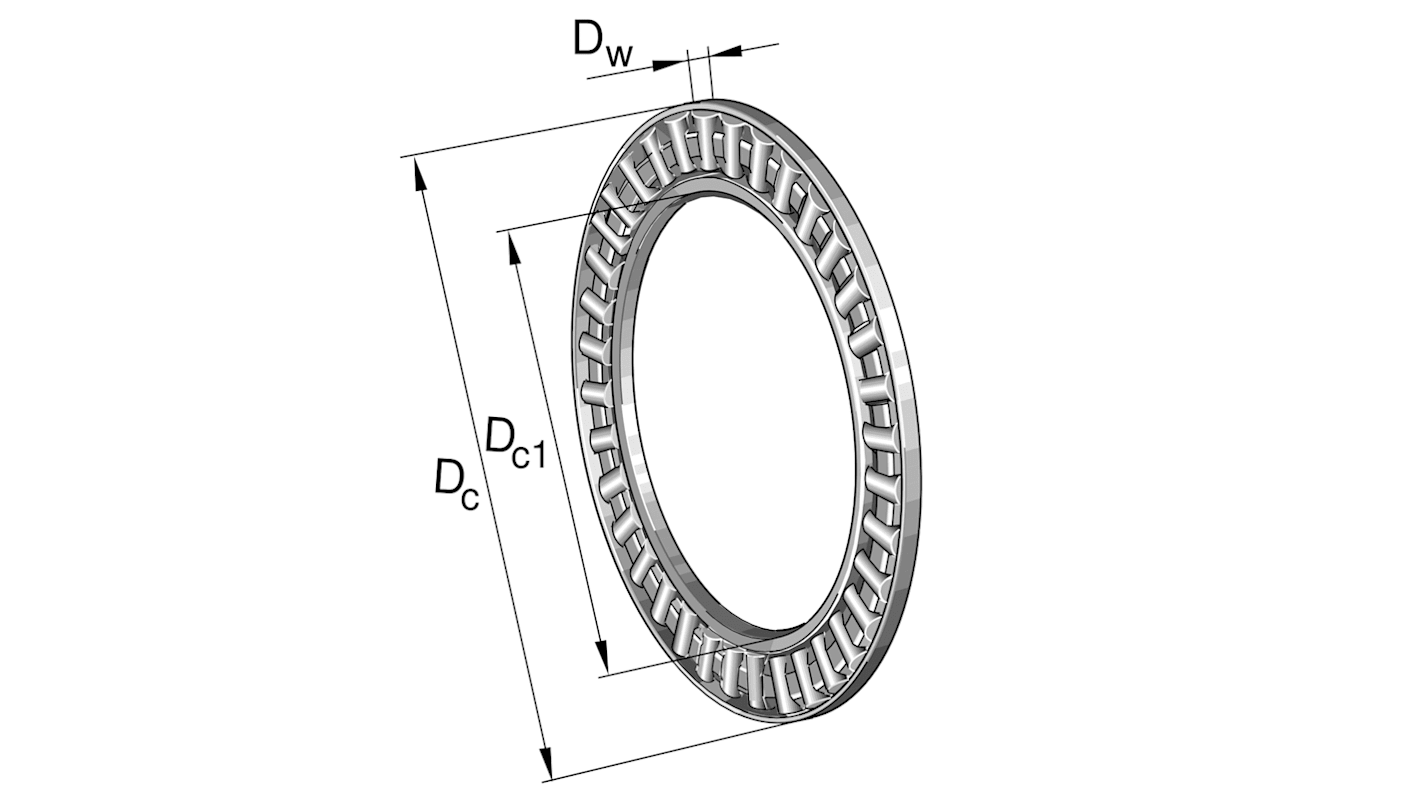 INA Rollenlager Typ Nadel, Innen-Ø 25mm / Außen-Ø 42mm