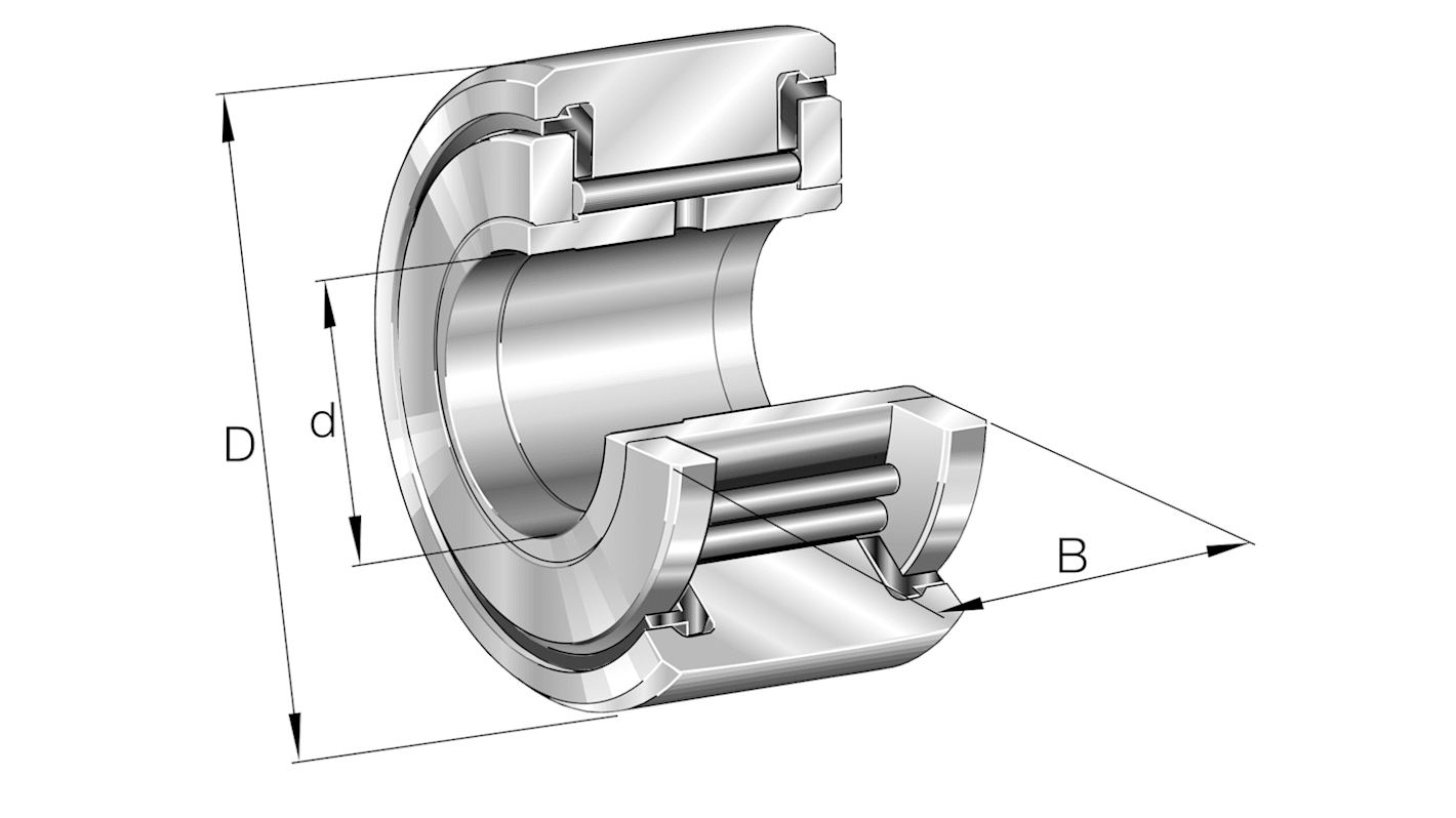 Cuscinetto a rullo INA, Ø 24mm, foro int. 8mm