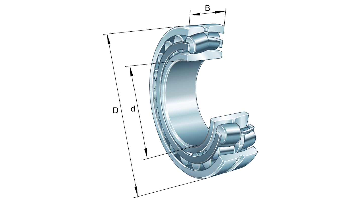 Cuscinetto a rullo FAG, Ø int. 80mm, Ø est. 140mm, guida larga 33mm