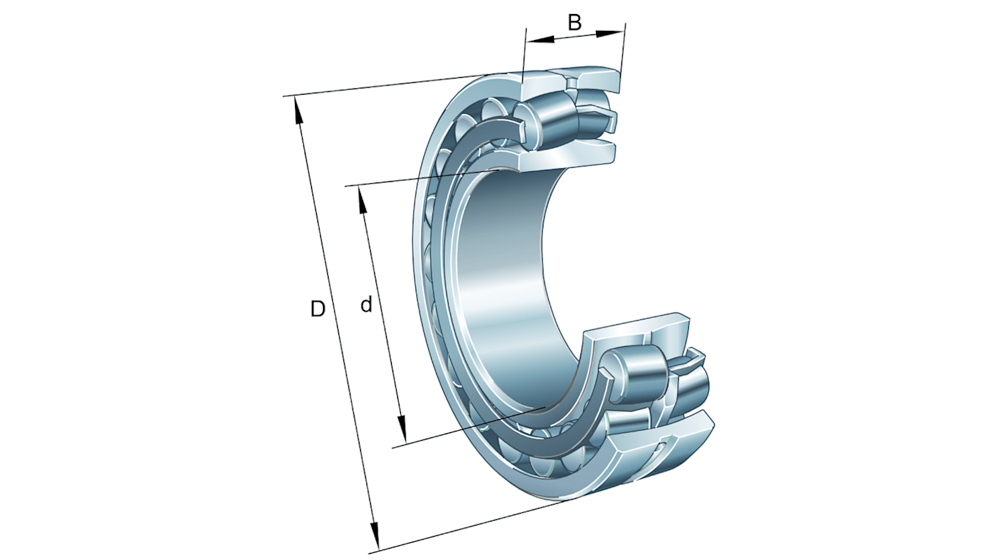 FAG Rollenlager Typ Kugelförmig, Innen-Ø 45mm / Außen-Ø 100mm, Breite 36mm