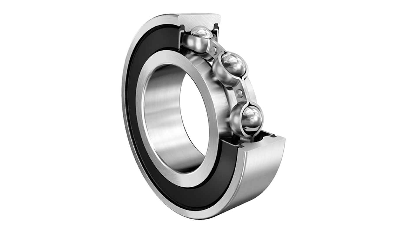 FAG 6315-2RSR-C3 Single Row Deep Groove Ball Bearing- Both Sides Sealed 75mm I.D, 160mm O.D