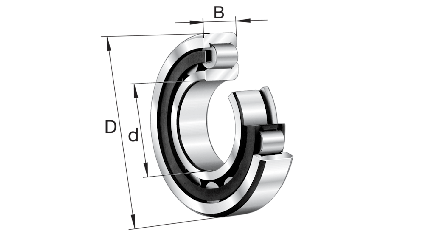 FAG Rollenlager Typ Zylindrisch 1-reihig, Innen-Ø 60mm / Außen-Ø 110mm, Breite 22mm