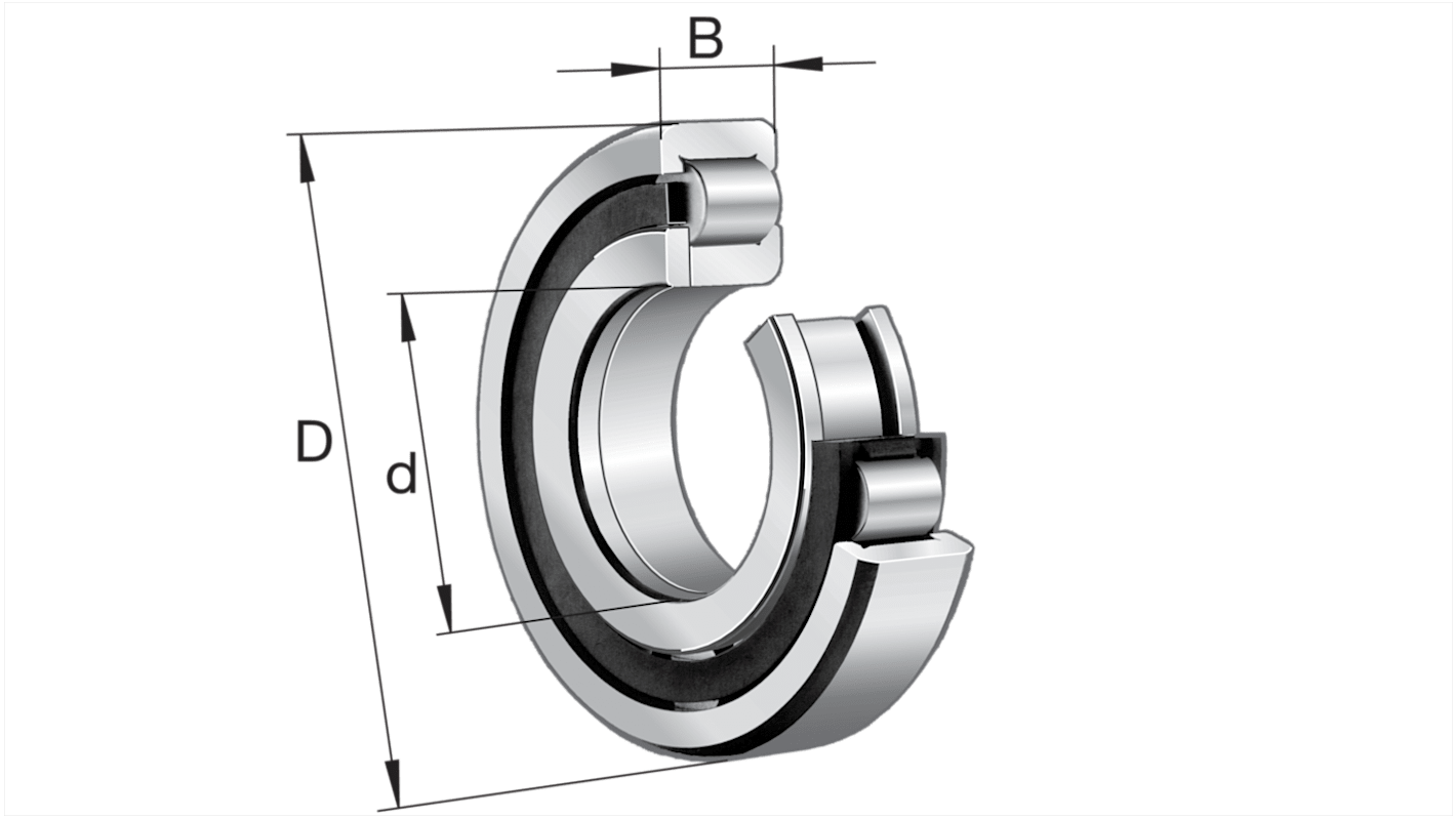 FAG NUP2206-E-XL-TVP2 30mm I.D Cylindrical Roller Bearing, 62mm O.D