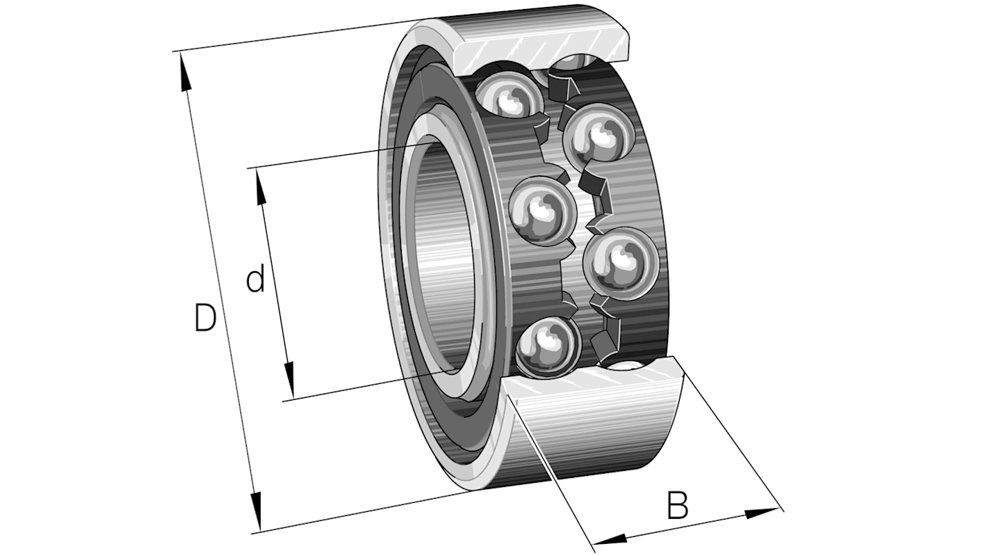 FAG Zweireihiges Rillenkugellager Kugellager 2-reihig , Innen-Ø 30mm / Außen-Ø 72mm, Breite 27mm