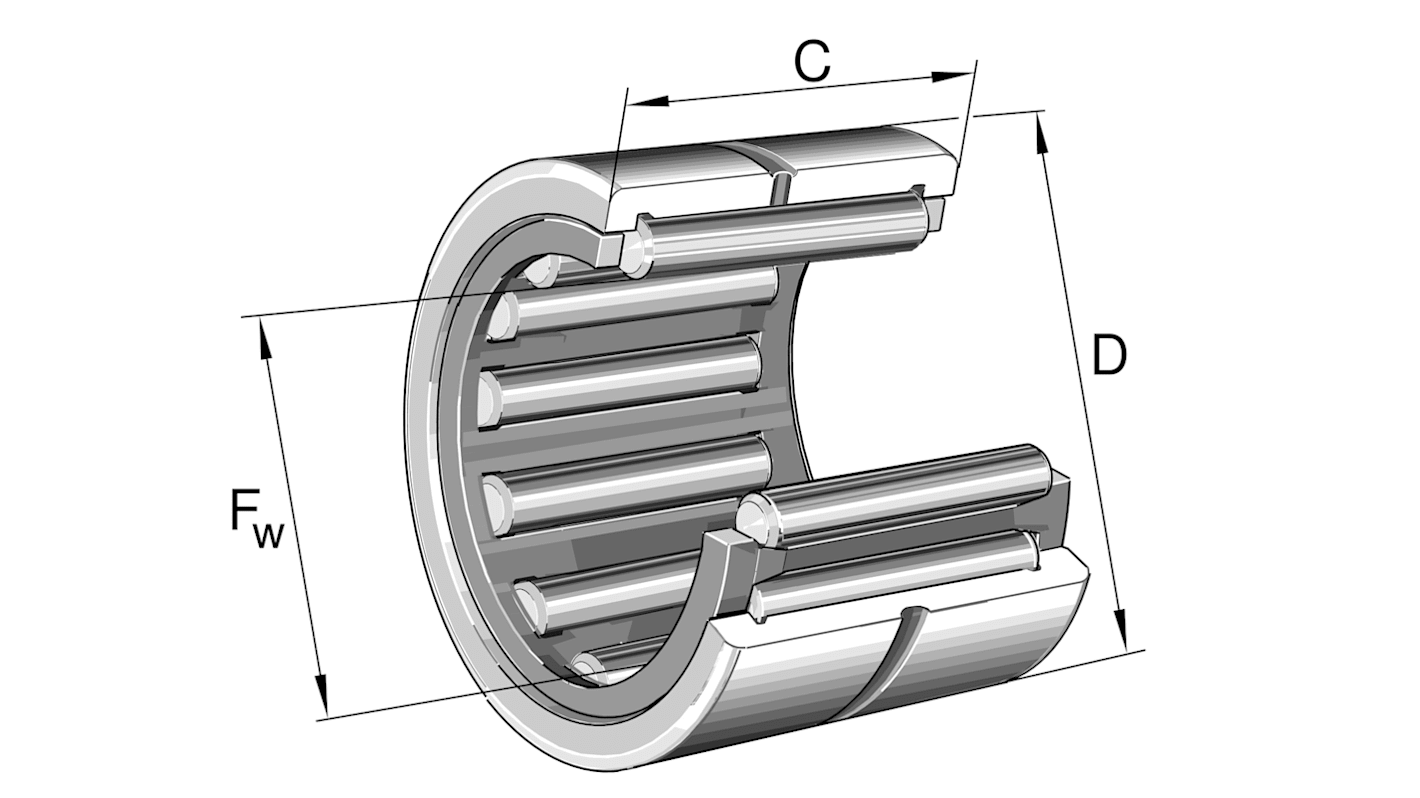 INA Rollenlager Typ Zylindrisch, Innen-Ø 68mm / Außen-Ø 85mm, Breite 25mm