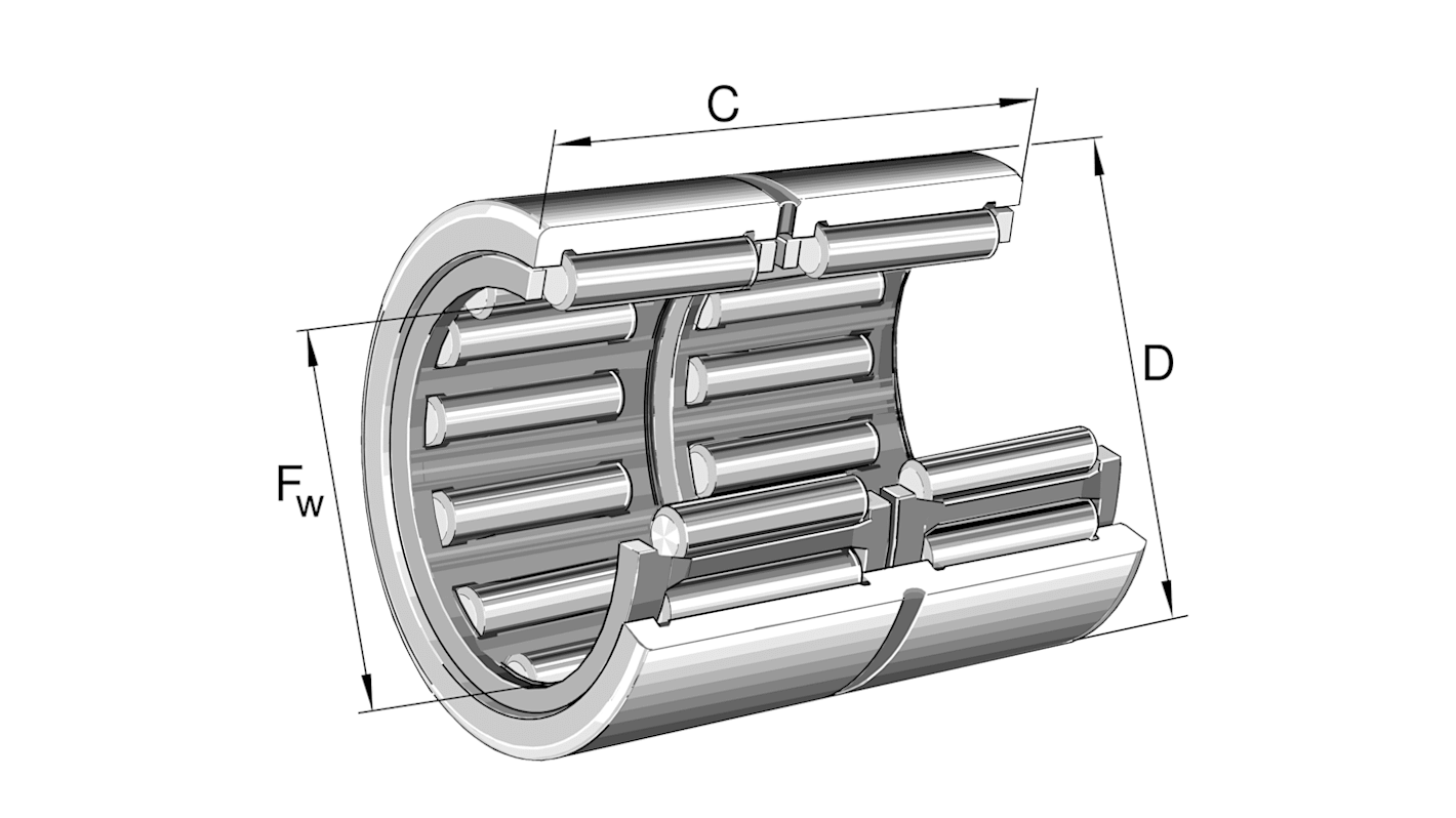 INA Rollenlager Typ Nadel, Innen-Ø 40mm / Außen-Ø 52mm