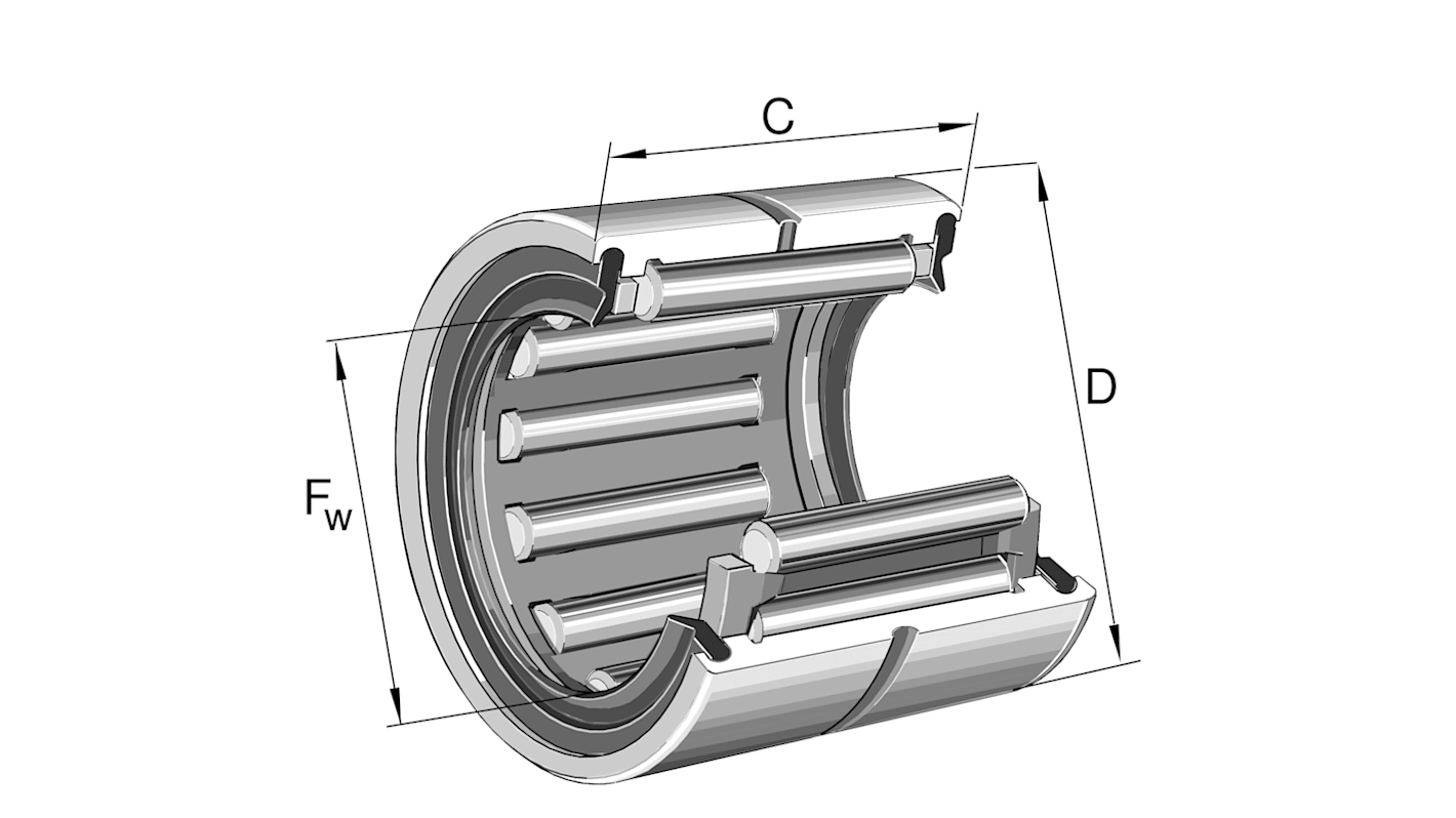 INA RNA4908-2RSR-XL 48mm I.D Needle Roller Bearing, 62mm O.D