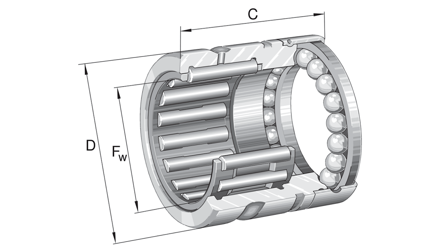 FAG Rollenlager, Innen-Ø 10mm / Außen-Ø 19mm, Breite 18mm