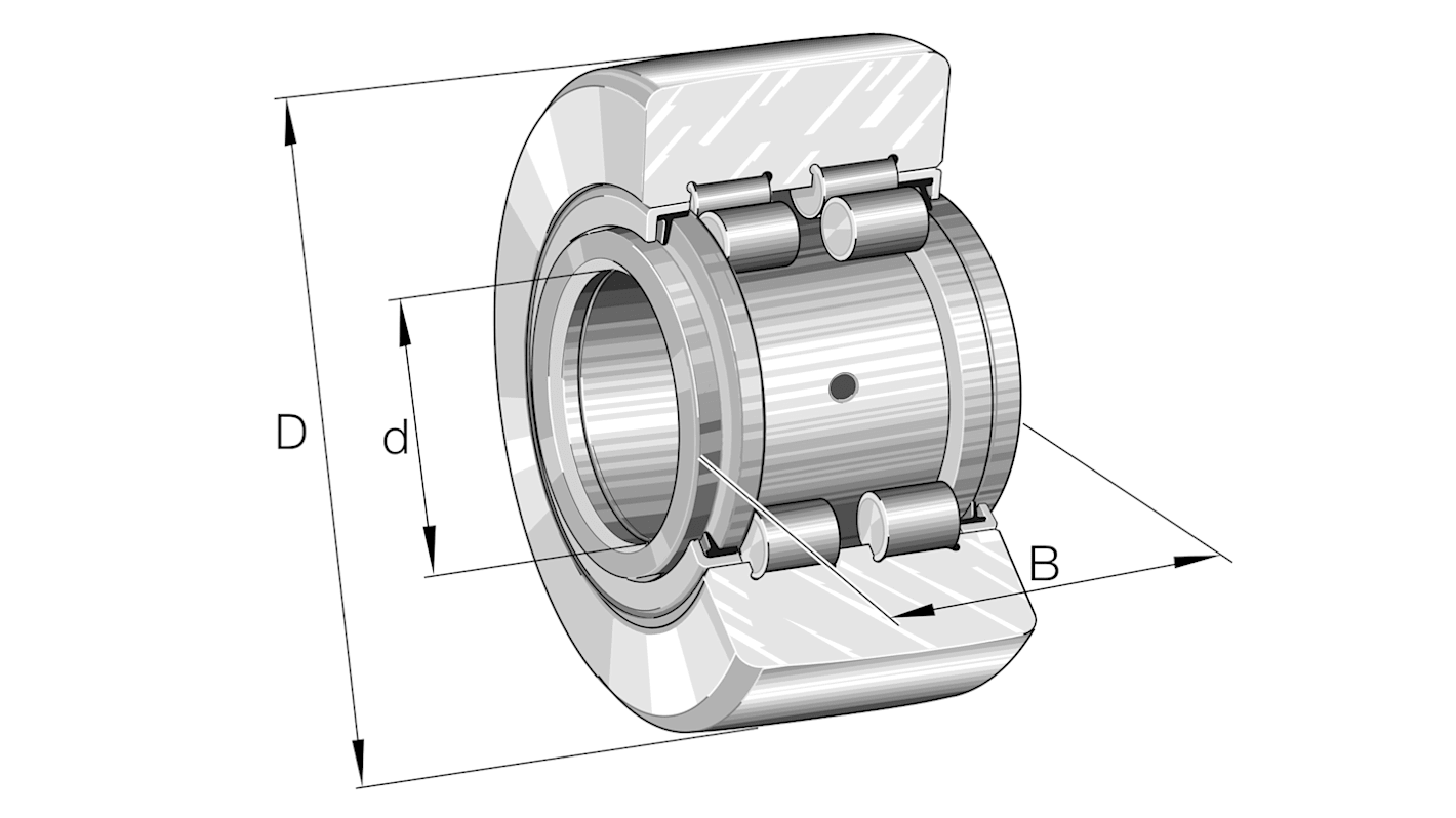 Cuscinetto a rullo INA, Ø 110mm, lungh. rullo 32mm, foro int. 50mm