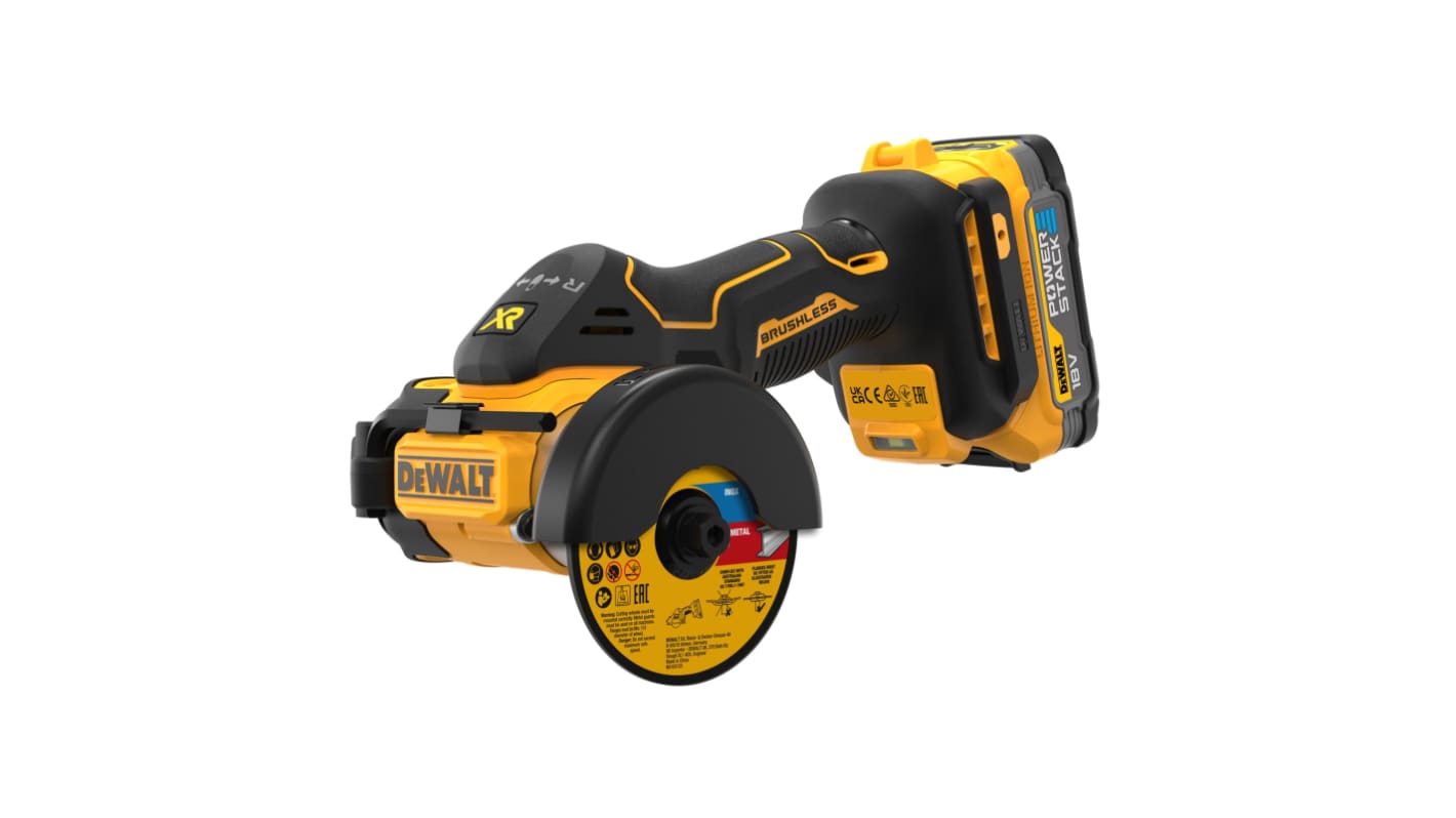 Smerigliatrice angolare DeWALT DCS438E2T-QW 18V XR, disco 76mm, vel. 20000giri/min, 18V, Cordless, Spina Euro