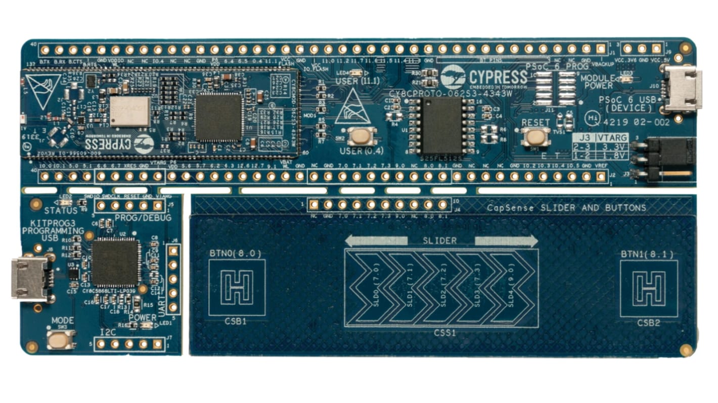 Infineon Evaluation Kit CYW920835M2EVB-01 Bluetooth Evaluation Board for CYW20835 2.4GHz CY8CPROTO-062S3-4343W